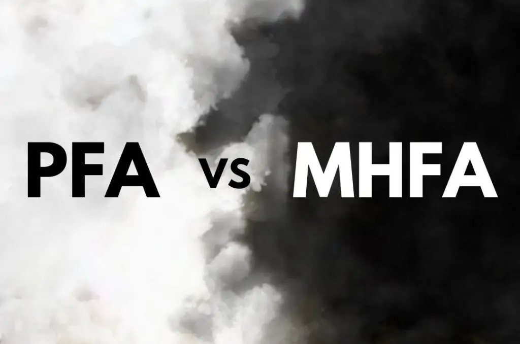 Comparison of MHFA and PFA for mental health support